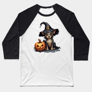 Halloween Chihuahua Dog #1 Baseball T-Shirt